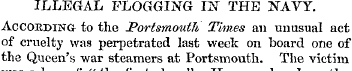 ILLEGAL FLOGGING IN THE NAVY According t...
