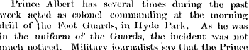 Prince Albert has several times during t...
