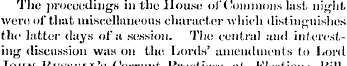 Ihe proceedings in the House of Commons ...