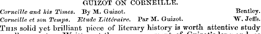 GUIZOT ON CORNEILLE. Corncillc and his T...