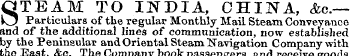 STEAM TO INDIA, CHINA, <fec—Particulars ...