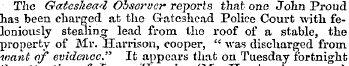The Gateshead Observer reports that ono ...
