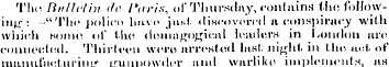 The rtittlctin tie Paris, of Thursday, c...