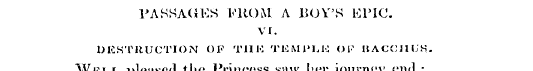 PASSAGES FROM A BOY vi. DESTRUCTION OF T...