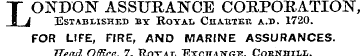 LONDON ASSURANCE CORPORATION, Establishe...