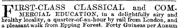 F IRST-CLASS CLASSICAL and COMMERCIAL ED...
