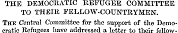 THE DEMOCRATIC REFUGEE COMMITTEE TO THEI...