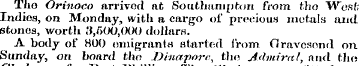 Tho Orinoco arrived at Southampton from ...