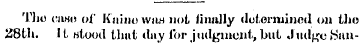 The euso of Knino was not finally determ...