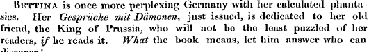 Bkttina is once more perplexing Germany ...