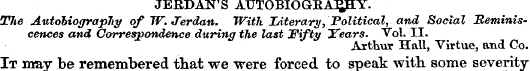 JEKDAN'S AUTOBIOGRAPHY. The Autobiograph...