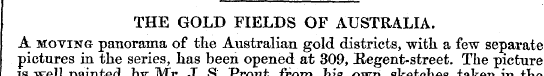THE GOLD FIELDS OF AUSTRALIA. A M0Ving p...