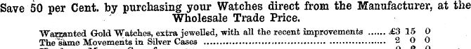 Save 50 per Cent Wacpanted Gold Watches,...
