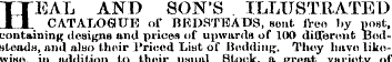 HEAL AND SON'S ILLUSTRATED CATALOGUE of ...
