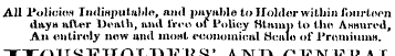 All Policies Indisputable, and payable t...