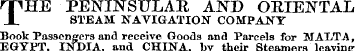 THE PENINSULAR AND ORIENTAL STEAM NAVIGA...