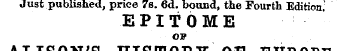 Just published, price 7s. 6d. bound, the...
