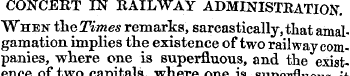 CONCERT IN RAILWAY ADMINISTRATION When t...