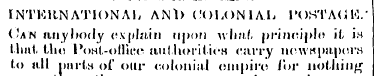INTERNATIONAL ANl> COLONIAL I'OSTAOU. Ca...