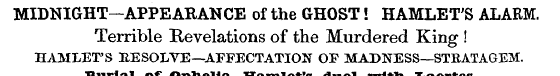 MIDNIGHT—APPEARANCE of the GHOST! HAMLET...
