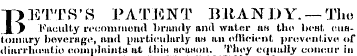 BETTS'S PATENT BRANDY.—-Tho Faculty reco...
