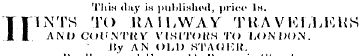 I his day is published, price Is. nliNTS...