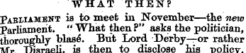 WHAT THEN? Pabliambnt is to meet in Nove...