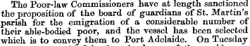 The Poor-law Commissioners have at lengt...