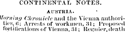 CONTINENTAL NOTES. AUSTRIA. Warning Chro...