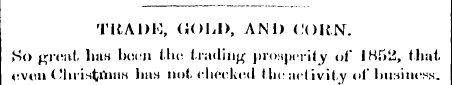 TRADE, GOEP, AND CORN. Sei great has bee...