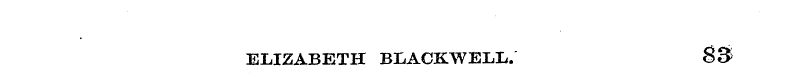 ELIZABETH BLACKWELL. B3>