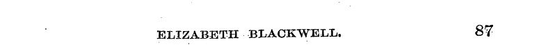 ELIZABETH BLACKWELL. 87