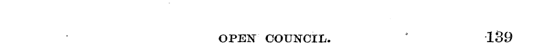 OPEN COUNCIL. * 189