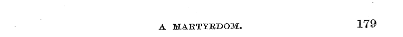 A MARTYRDOM. 179