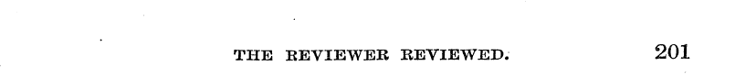 THE KEVIEWER REVIEWED. 201
