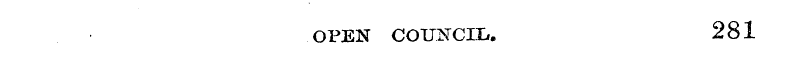 OPEN COUNCIL. 281