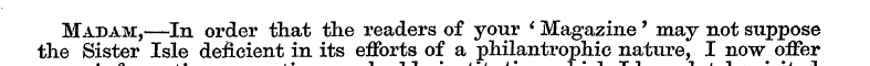 the Madam Sister ,— Isle In deficient or...