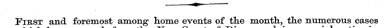 First and foremost among home events of ...