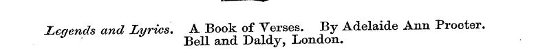 JLcgends and Lyrics, Bell A Book and of ...