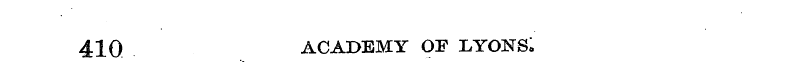 410 ACADEMY OF LYONS,