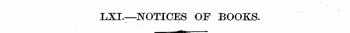 L.XI.—NOTICES OF BOOKS.