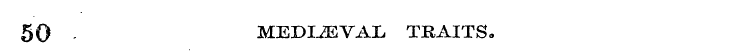 50 MEDIAEVAL TRAITS.