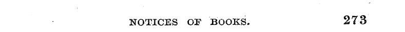 NOTICES OF BOOKS. 273