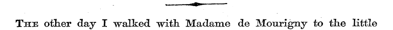 ¦* »¦ The other day I walked with Madame...