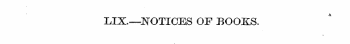 LIX.—NOTICES OF EOOKS.