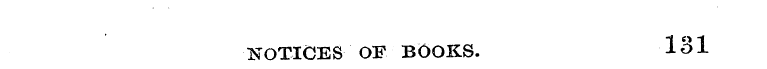 181 NOTICES OF BOOKS.
