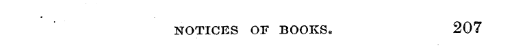 NOTICES OF BOOKS* 207