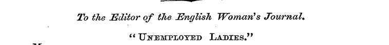 — nwm To the ^Editor of the English Woma...