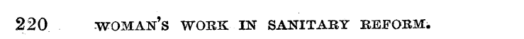 220 woman's work in sanitary reform.