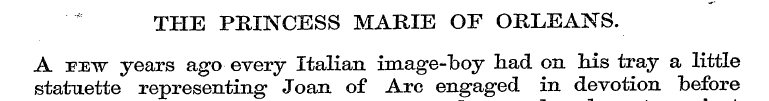 THE PRINCESS MARIE OF ORLEANS. A statuet...